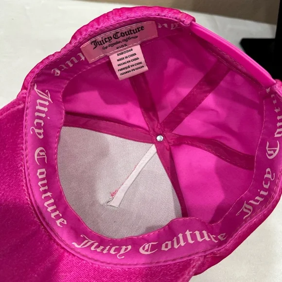 Juicy Couture Hot Pink Rhinestone Hat💖Cap - Picture 2 of 3